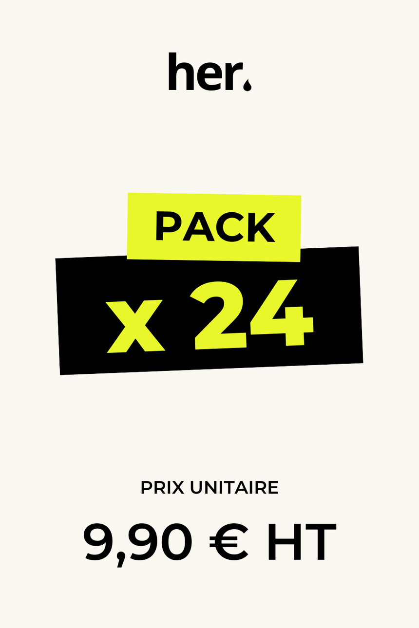 Pack x24 Culottes Menstruelles JOY BLACK ZEBRA (Femmes & Ados)