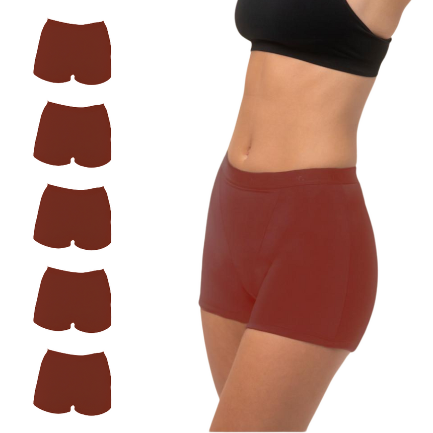 Lot de 5 Boxers Menstruel ROXY - HOLLY BERRY