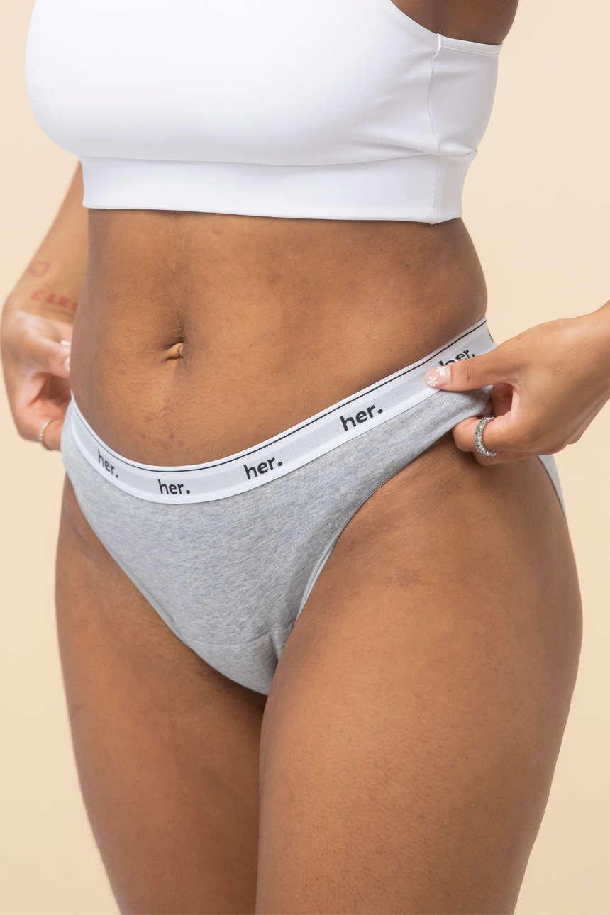 Culotte menstruelle JOY - LIGHT GREY (Femmes & Ados)