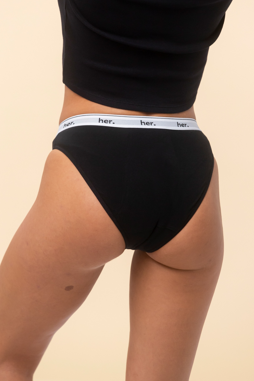 Culotte menstruelle JOY - BLACK ZEBRA (Femmes & Ados)