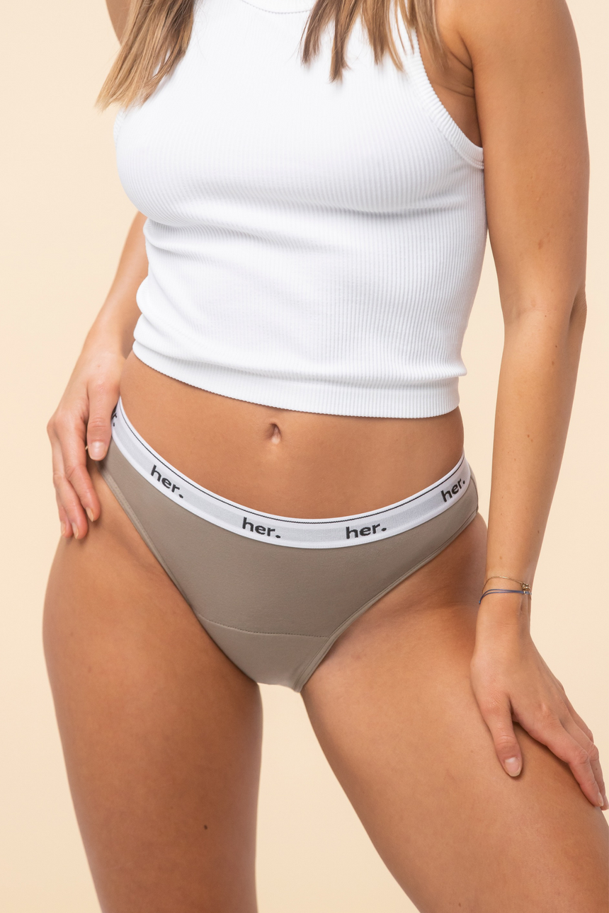 Culotte menstruelle JOY - TIMBER WOLF (Femmes & Ados)