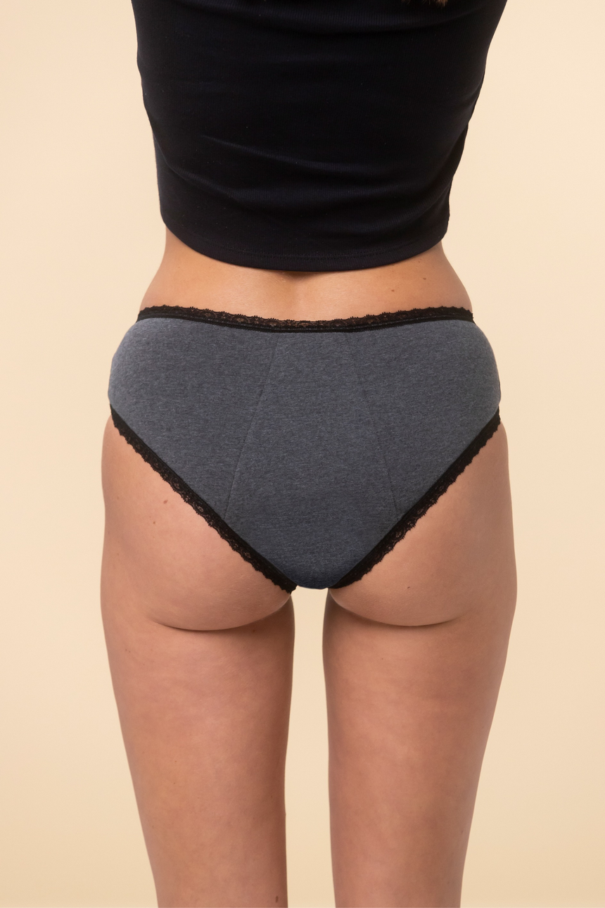 Shorty menstruel ALMA - ANTHRACITE GREY (Femmes & Ados)