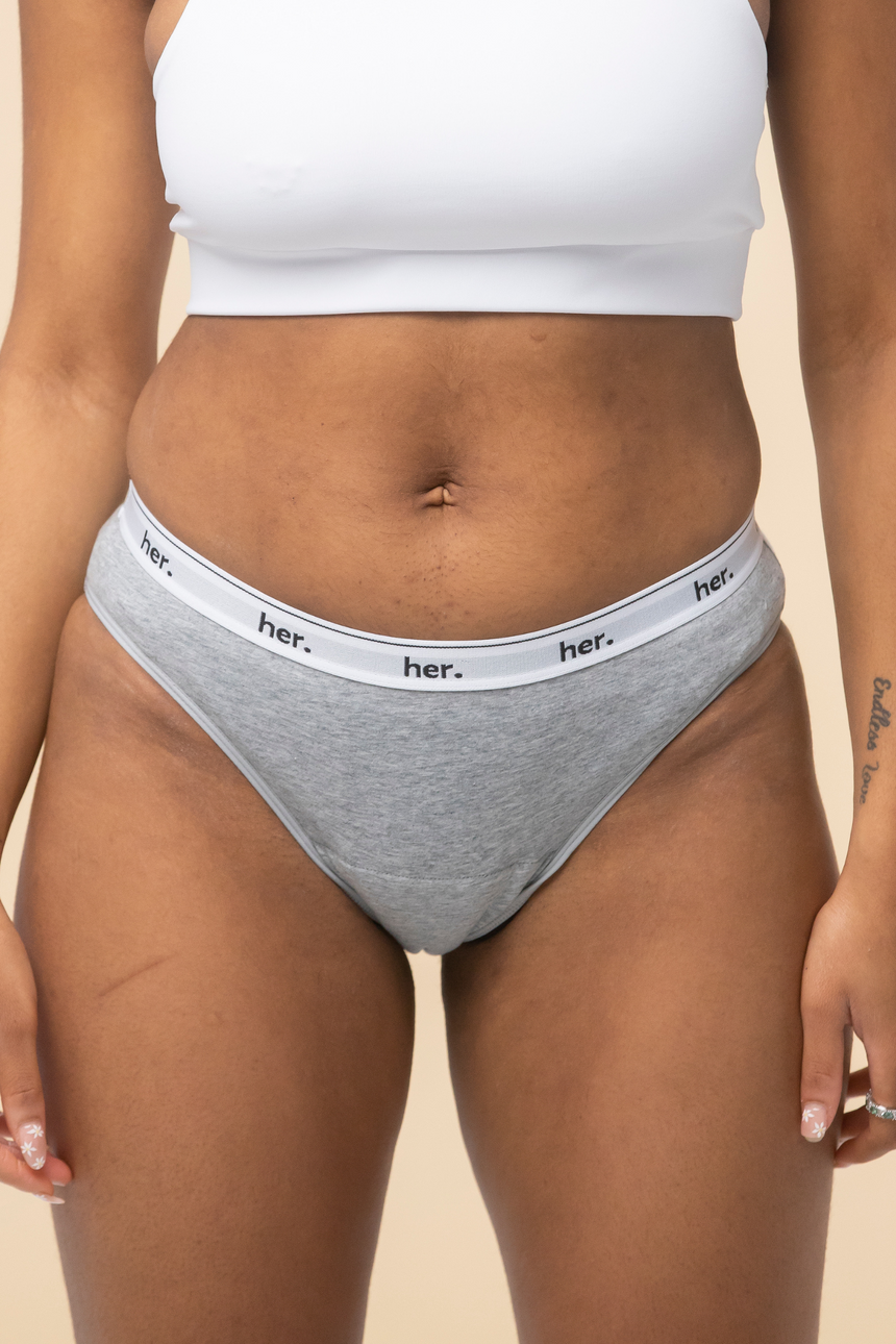 Culotte menstruelle JOY - LIGHT GREY (Femmes & Ados)